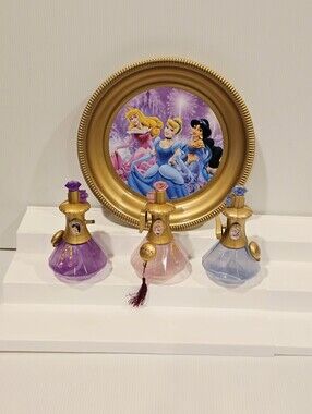 Disney Princess Vanity Set Perfume Bottle Tray Water Atomizers